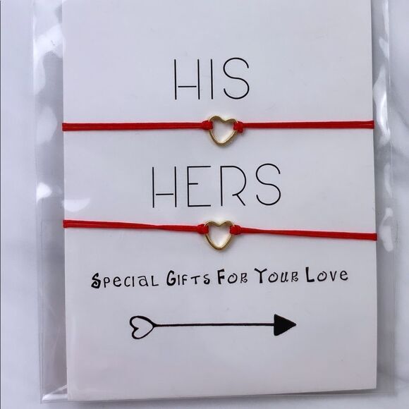 RED His & Hers Matching Rope Bracelets - Picture 9 of 11